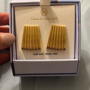 House of Harlow 1960 Gold Fan Earrings